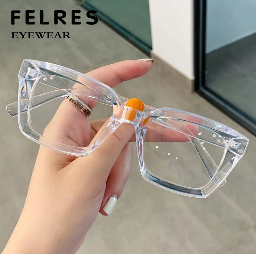 Square clear lens glasses sales