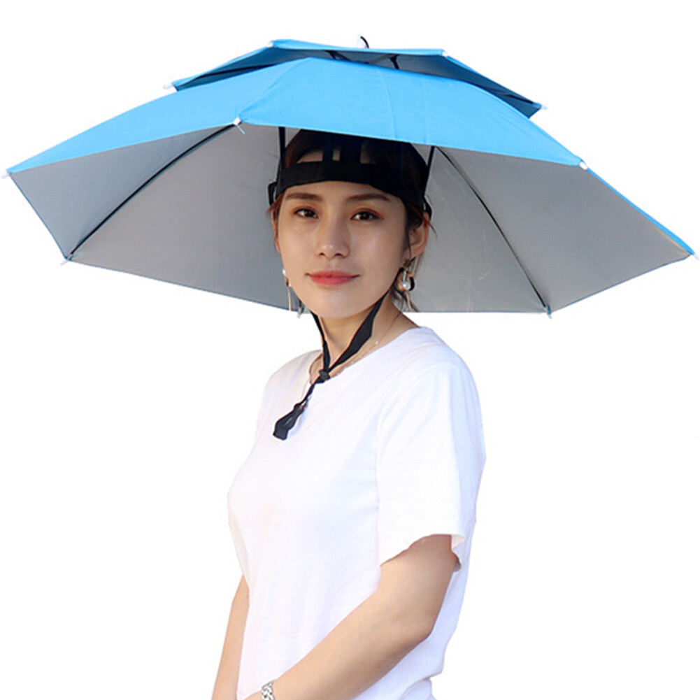 Foldable Umbrella Hat Outdoor Fishing For Adults UV Protection