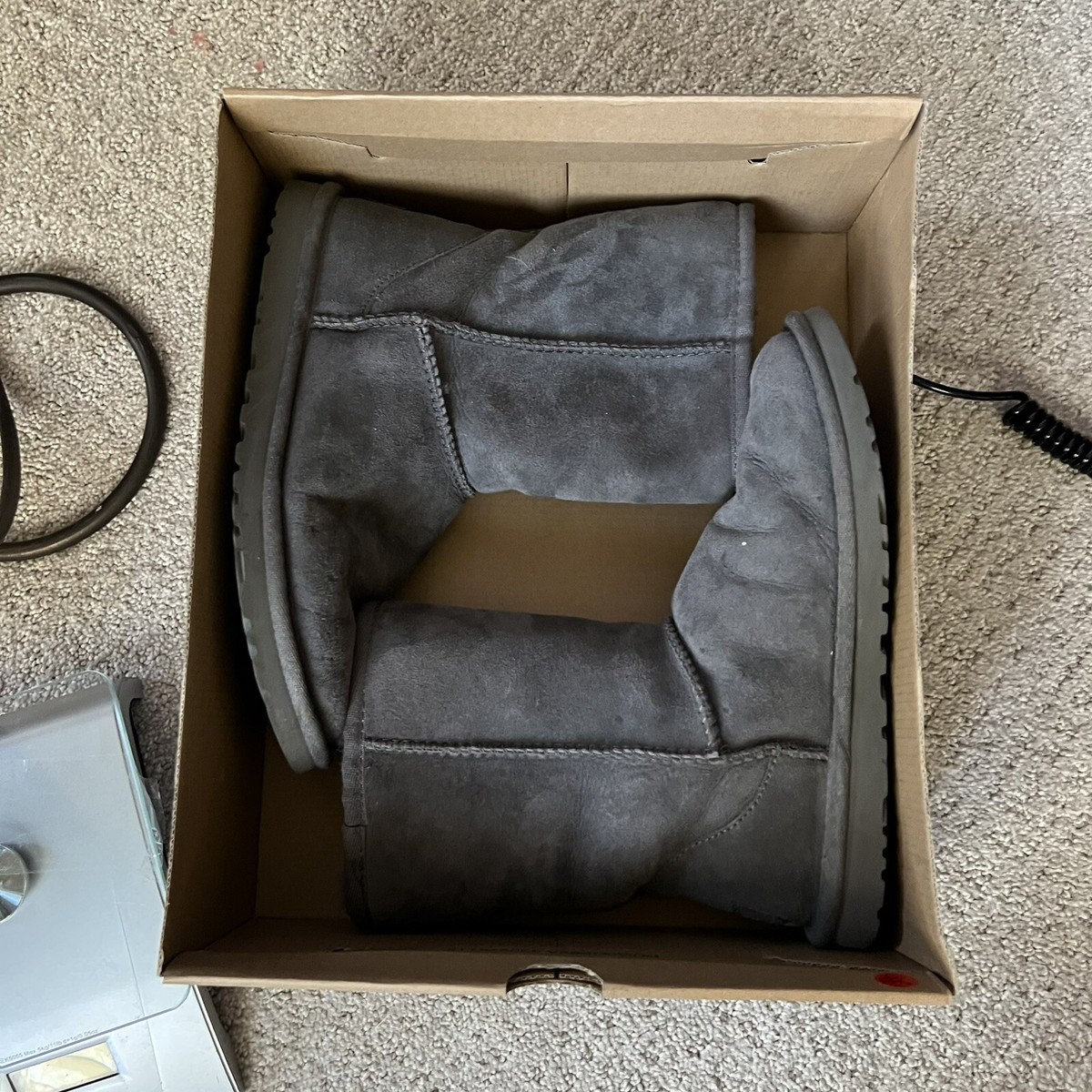 UGG Classic Short Grey Boot for Women Size 6 | eBay