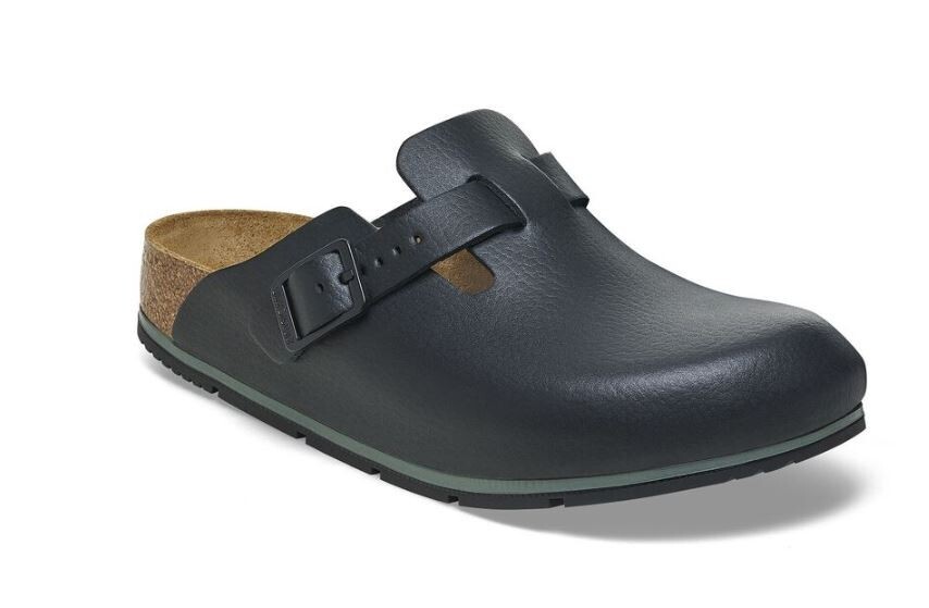 BIRKENSTOCK BOSTON PRO CIABATTA UNISEX IN PELLE NATURALE 1026188 COL. BLACK 43