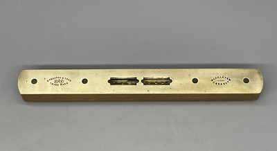 Vintage E Peston & Sons Holz & Messing 10'' Wasserwaage Zimmermann Ingenieur Werkzeug