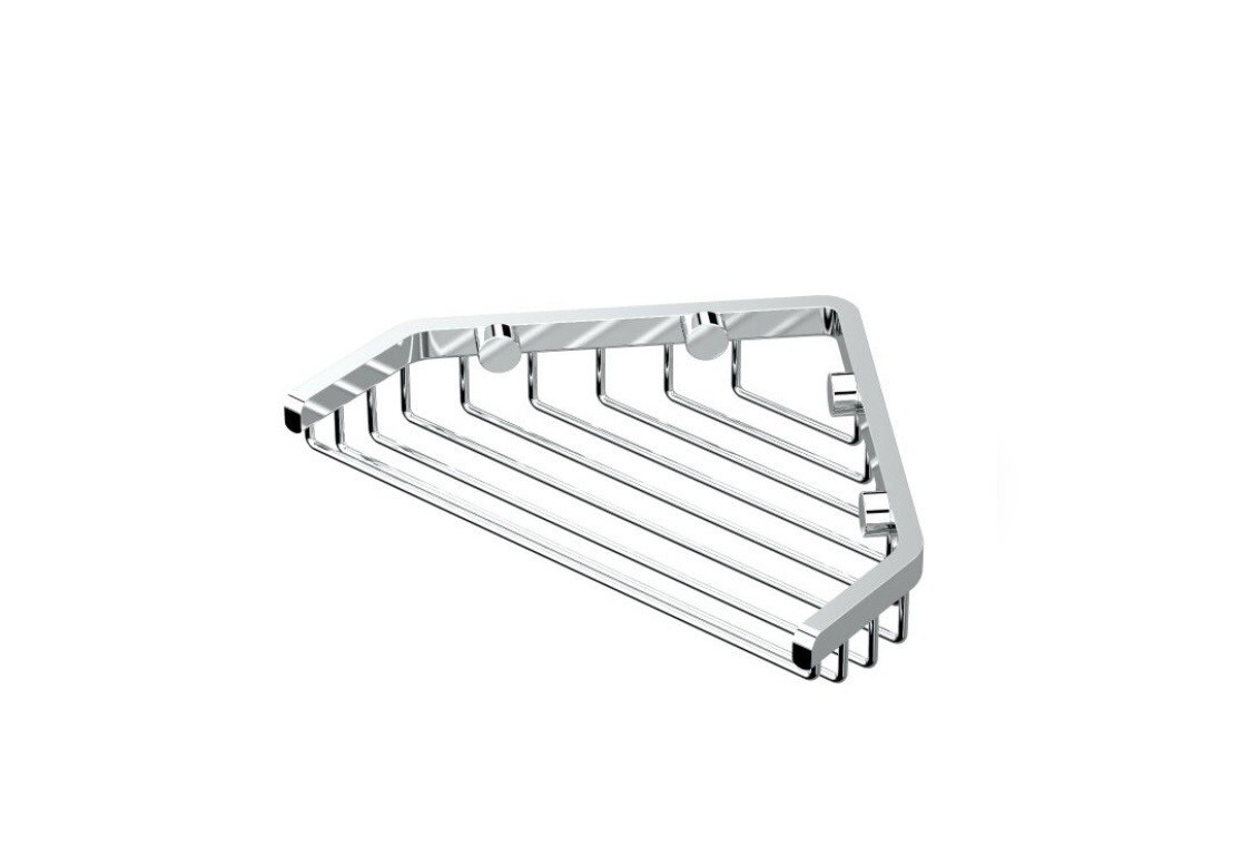 Gatco 1495 7-Inch Length Shower or Tub Corner Basket, Chrome