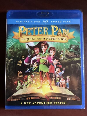 PETER PAN; THE QUEST FOR THE NEVER BOOK blu ray/dvd Combo
