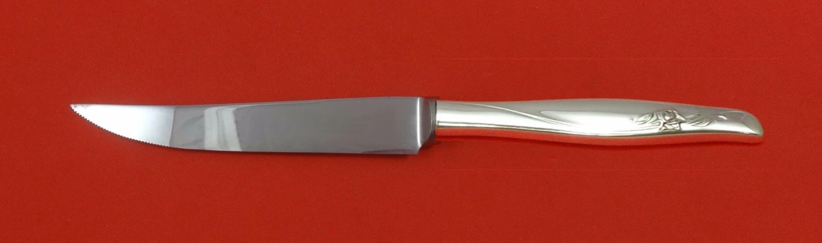 Sea Rose by Gorham Sterling Silver Steak Knife Serrated HHWS Custom 8 1/2"