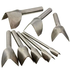 10-45mm V Shape Leather Craft Half Round Cutter Punch 10mm Strap Belt Wallet End