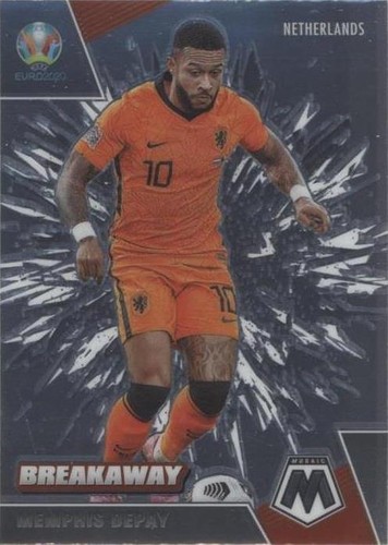 2019-20 Topps Finest UEFA Blue Refractor /150 Memphis Depay Lyon