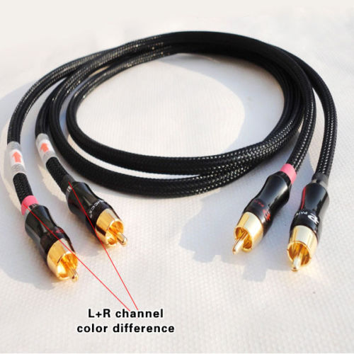 M82 High End Pair(2pcs) RCA Choseal 4NOFC HIFI Audio Cables 7in33ft