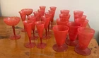 Lot Of 22 Rare Art Deco Filigrana Glasses 3 Sizes c1930 Murano Delicate