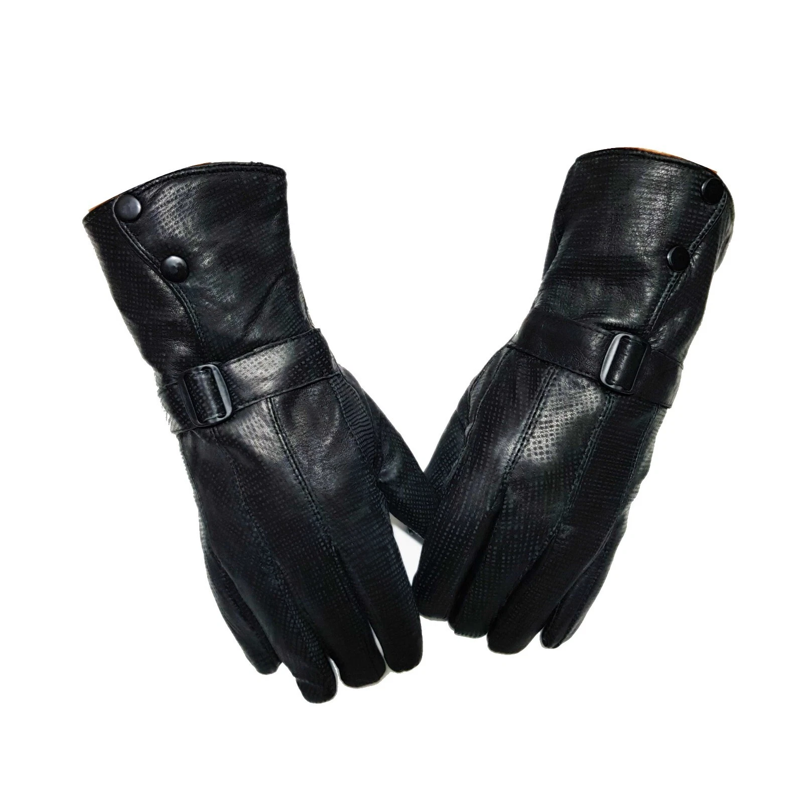 Long Real Leather Men's Gloves Leather Gloves S Winter