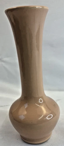 Vintage McCoy USA Pottery Floraline Apricot/Peach Flower Bud Vase #403 MCM