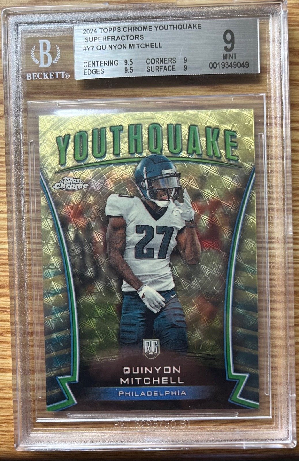 Quinyon Mitchell Topps Chrome Youthquake #Y7 Superfractor 1/1