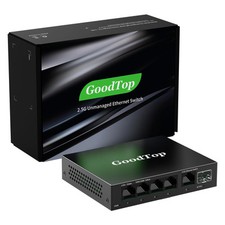 5 Port 2.5Gb Unmanaged Ethernet Switch with 10G SFP ,5 x 2.5G Base-T Ports Co...