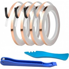Copper Foil Tape for Stained Glass Kit, 4 Rolls Conductive Copper Tape4570