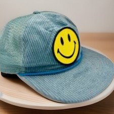 Aviator Nation Trucker Hat Cap Smiley face Snapback Made In USA NWOT