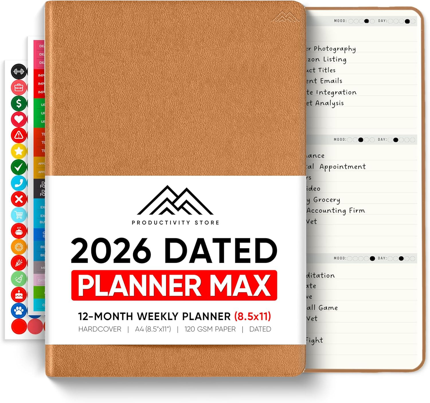 Dated, 2026 Planner, 8.5" X 11" - the Productivity Planner to Achieve Your 2026