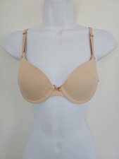 Maidenform Self Expression Underwire Demi T-shirt Bra 34A Beige Adjust. Straps