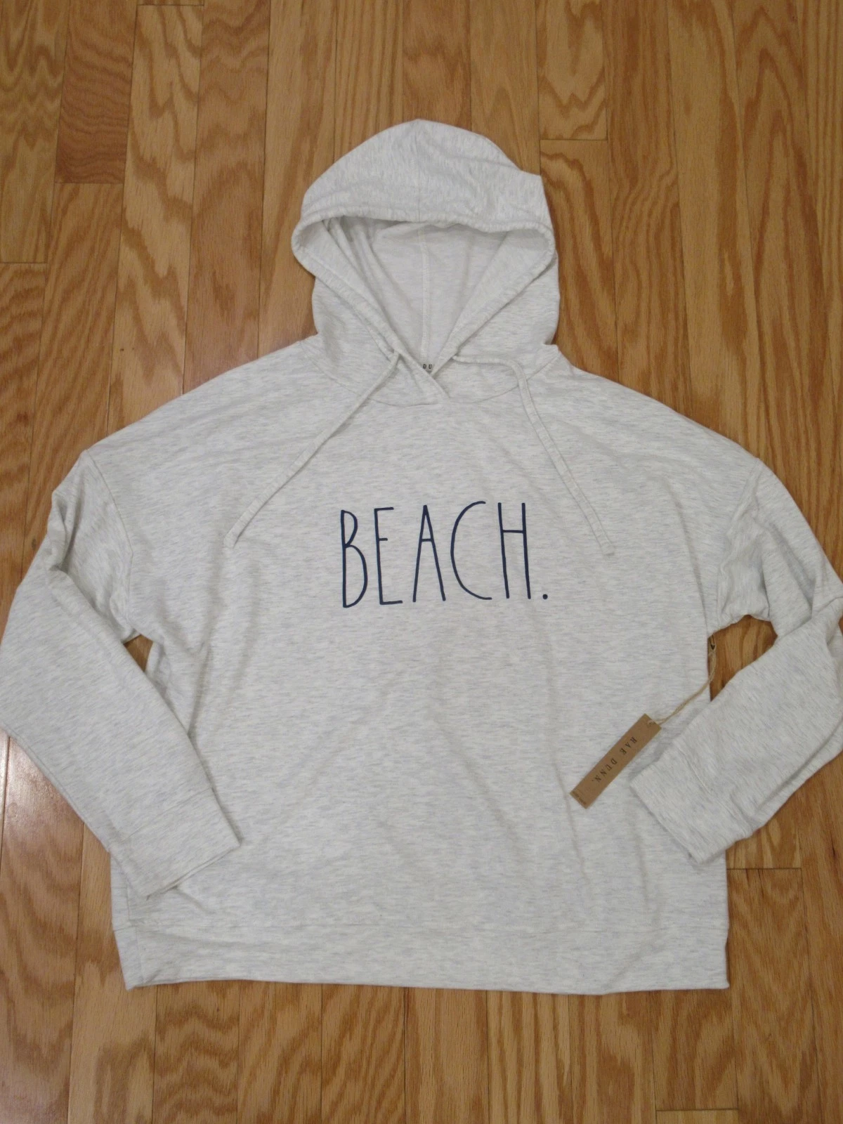 Rae Dunn BEACH Womens Lightweight Hoodie Sweatshirt Top XL