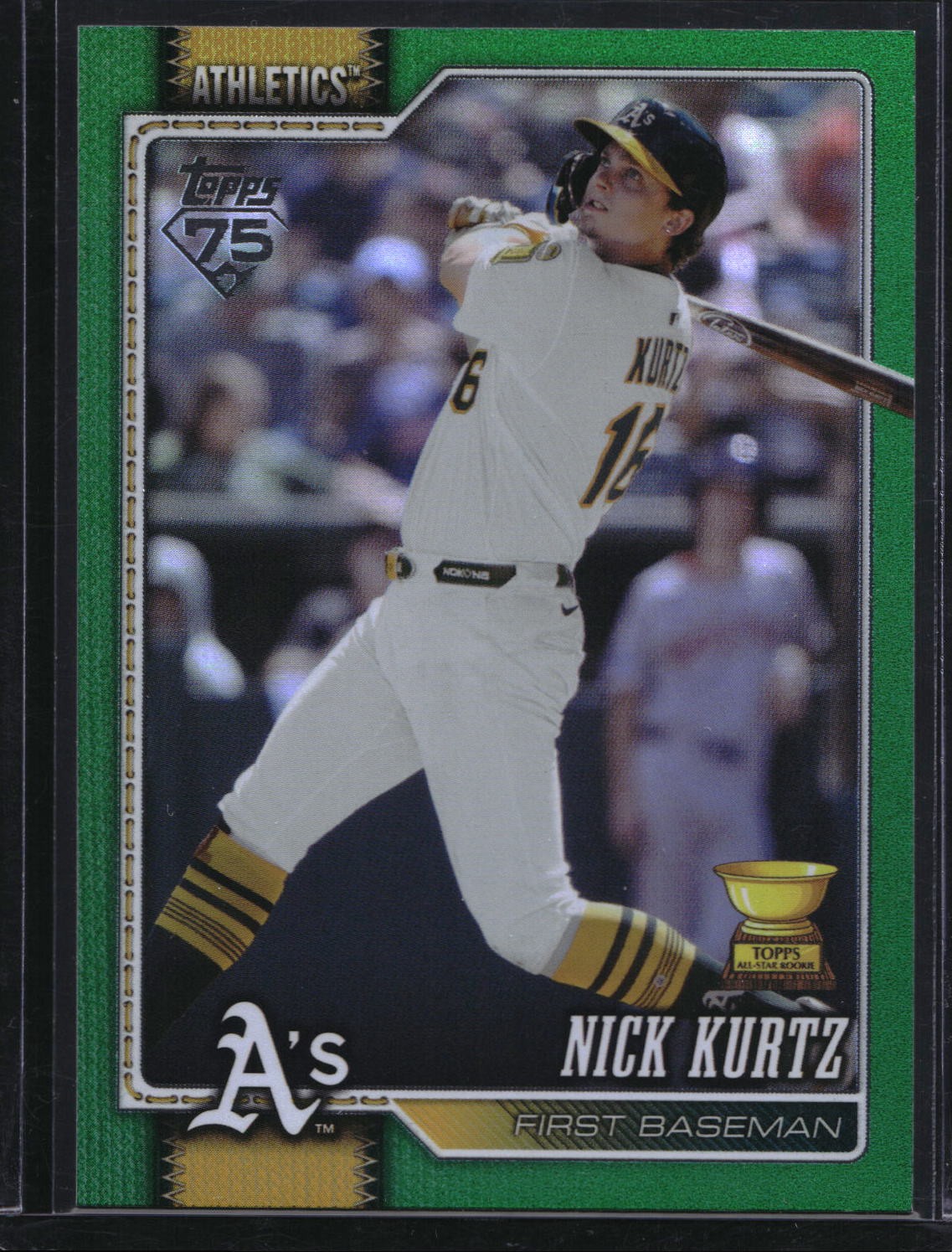 2026 Topps #97 Nick Kurtz Green Rainbow Foil #/99