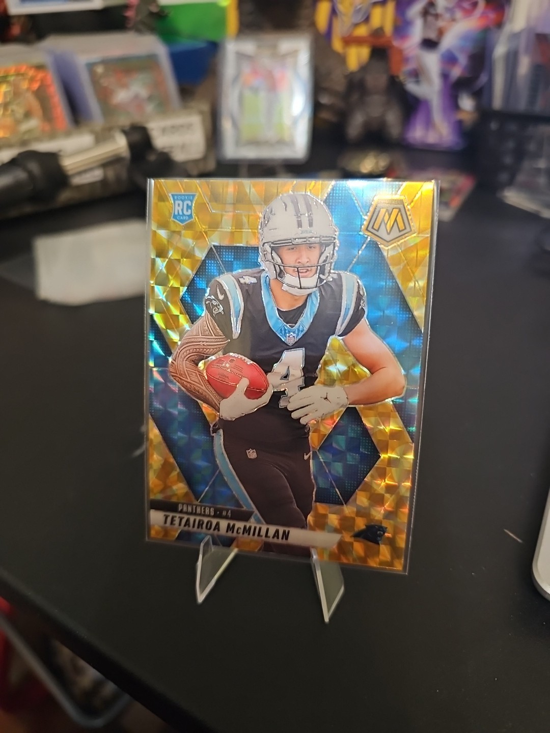 2025 Panini Mosaic Tetairoa McMillan #309 Yellow Reactive Mosiac RC