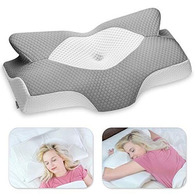 Zervikale Kontur Memory Foam Kissen für Nackenschmerzen Orthopädisches Nackenkissen UK