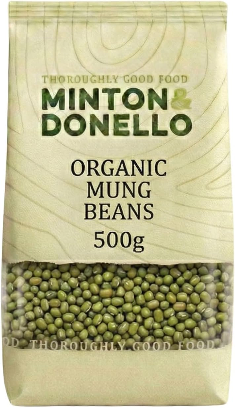Organic Mung Beans 500G – Versatile Green Gram for Soups, Curries & Salads, Natu