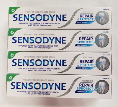 Sensodyne Repair & Protect Whitening Toothpaste Sensitive Teeth 3.4 oz Pack of 4
