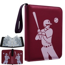 Sihdnok 9-Pocket Baseball Trading Card Binder Album - Holds 900 Cards w/ 50 Slee