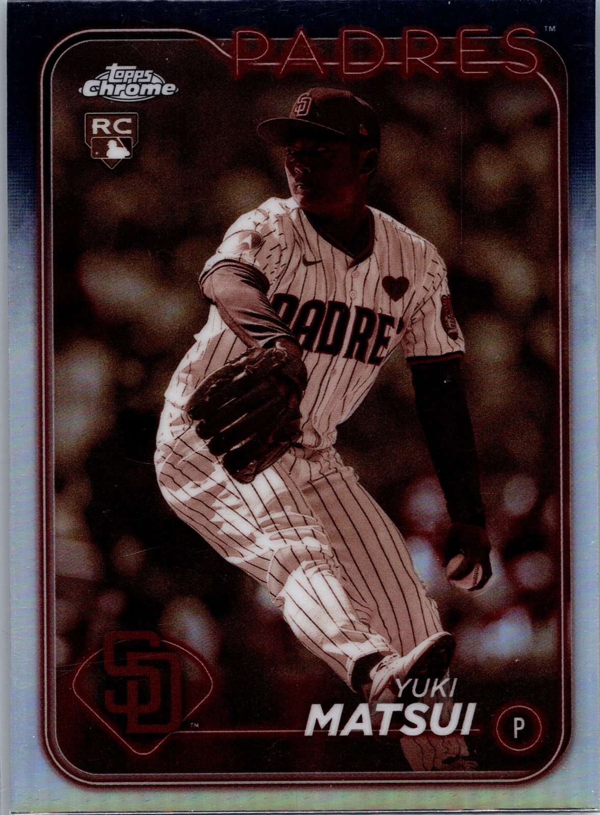 2024 Topps Chrome #116 Yuki Matsui Sepia Refractors San Diego Padres Rookie