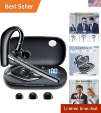 Bluetooth Headset with 72-Hour Talk Time 500mAh Charging Case, Bluetooth V5...