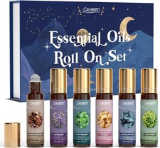 3x Essential Oil Roll-Ons – Calm, Focus & Relaxation, Travel-Size Aromatherapy