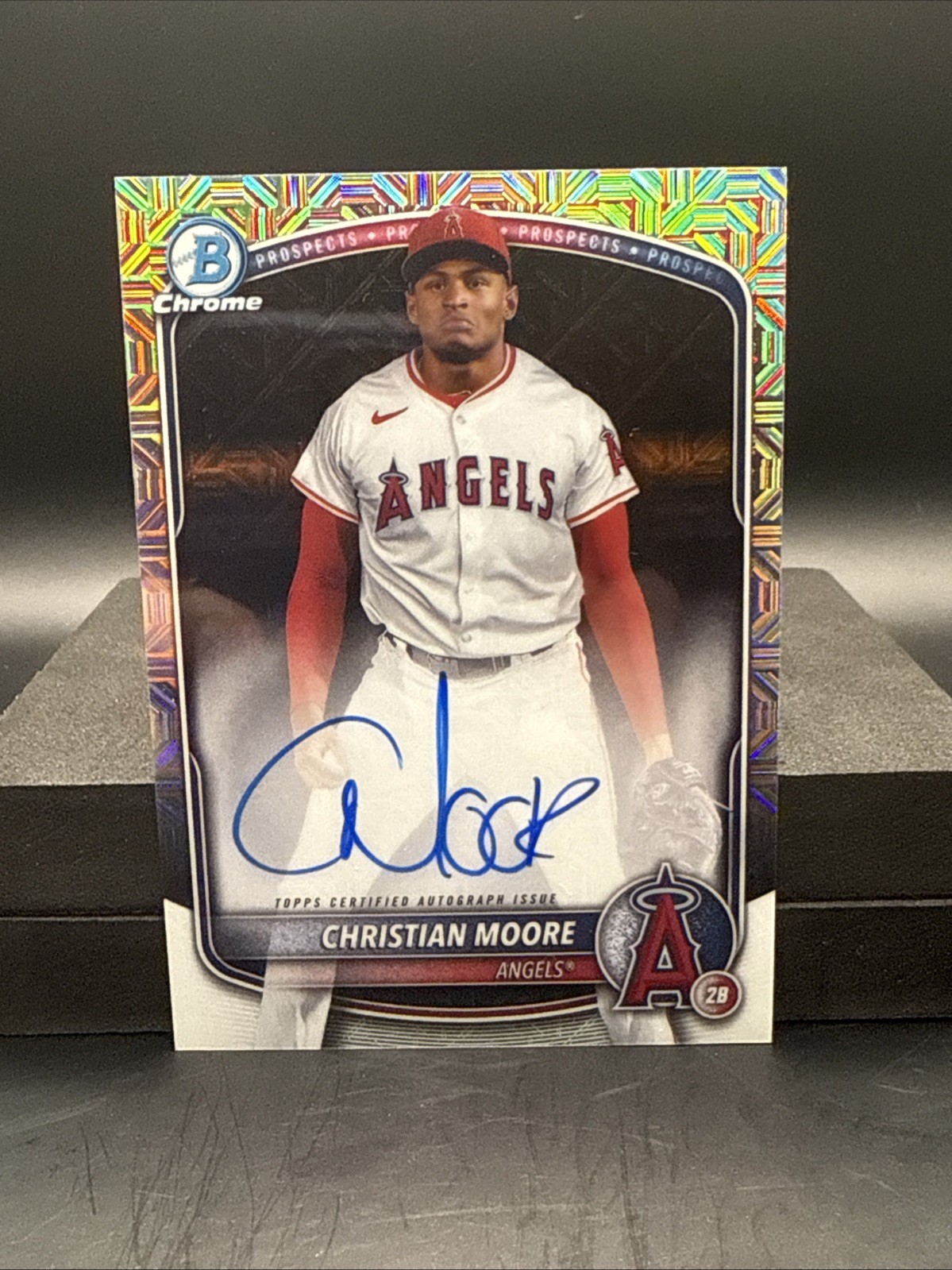 2025 Bowman Chrome Prospect Mega Box Autograph Christian Moore #BMA-CMO (AU, RC)