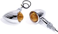 Bullet Mini Blinker Chrom Grooved FüR Harley Davidson Honda Suzuki Yamaha BMW