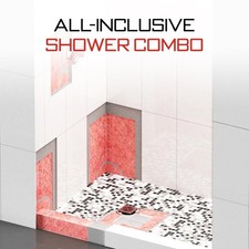 GURU USA Presloped Shower System, With Drain