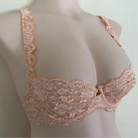 La Perla Bra 32A Underwire, Coral, Lace No padding, Italy size 1