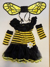 Honey Bee Girl's Halloween Costume Black Yellow, medium, size 8