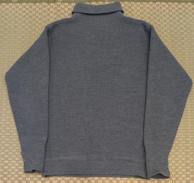 Andersen-Andersen Merino Wool Sailor Turtleneck Sweater Light Indigo Size Large