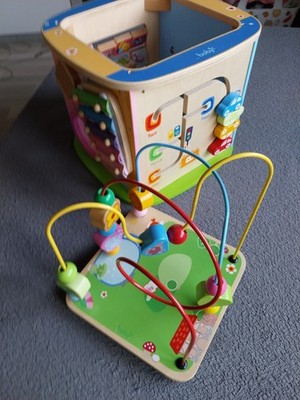 Holz Aktivitätswürfel Motorikwürfel Baby Xylophon Abakus Lernspielzeug Gut