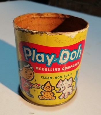Vintage 70er Play Doh Modellbaumasse Leerbehälter OHNE DECKEL Spielzeug Palitoy