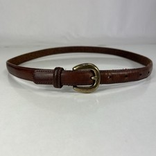 Amanda Smith Skinny Brown Genuine Leather Belt - Women's Size 28