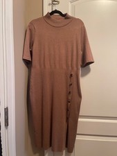 Calvin Klein Cocoa Brown Sweater Dress Size XL