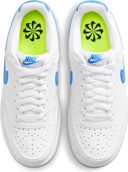 Size 6 - Nike Court Vision Next Nature Low White University Blue W