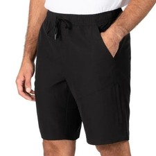 Gerry Men  s Pull-On Trail Shorts Lightweight for Hiking Active, Size M, Black