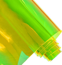 16 Gauge Holographic Iridescent Plastic Vinyl, 16"X54" Transparent Vinyl Fabri