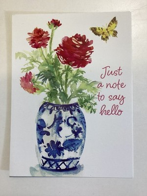 Just a Note to Say Hello Card with Envelope Blank Inside 6-1/2'' x 4-13/16''