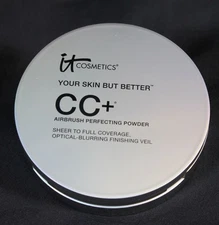 It CC+ Airbrush Perfecting Powder 0.33oz Sheer to Full Coverage Compact Medium