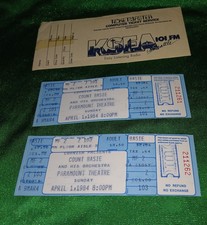  1984 Count Basie Unused Pair Of Tickets Paramount Theater Seattle Washington! 