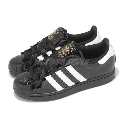 adidas Originals Superstar II W Black White Gold Metallic Women Casual  JS4009