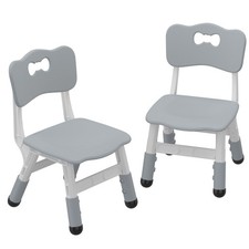 2PCS 3-Level Adjustable Toddler Chair Set Lightweight Sturdy Plastic for Home