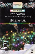 Gemmy Orchestra of Lights 72-Light Color-Changing LED Net Lights 65" W x 48" H