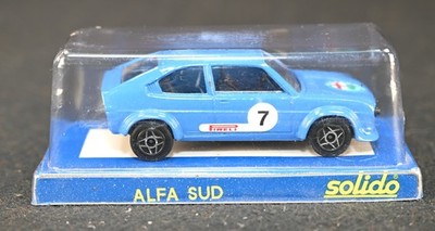 Vintage Solido France 1/43 Alfa Romeo Alfasud Racing #7 Blue Diecast Car MIB